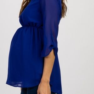 Cobalt Maternity Blouse
